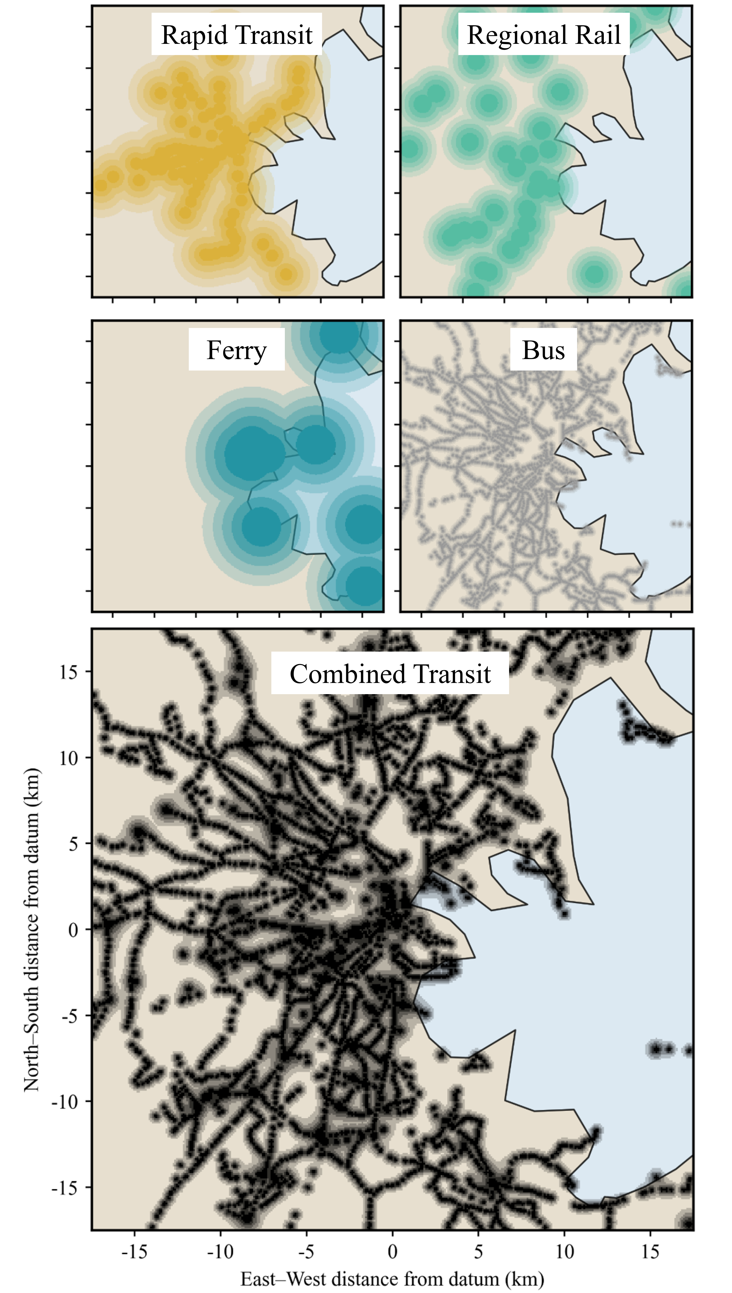 Station proximity by type
